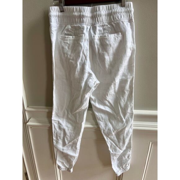 Womans White Athleta Cabo Linen Joggers | Size 2 | Excellent Condition - Picture 2 of 7